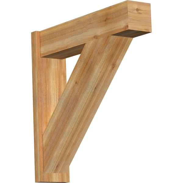 Ekena Millwork Traditional Block Rough Sawn Outlooker, Western Red Cedar, 8"W x 34"D x 34"H OUT08X34X34TRA05RWR - main